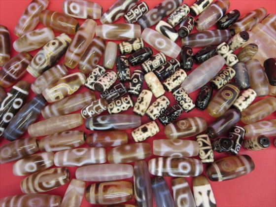 ※訳あり・特価※ 【チベット天珠】バラエティミックス15-60×8-15mm【100粒SET】