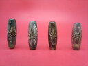 【チベット高級龍紋天珠】福寿蜘蛛天珠・グリーン29×10mm【2粒SET】
