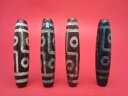 【チベット紅朱砂天珠】六眼天珠約58×13mm【2粒SET】