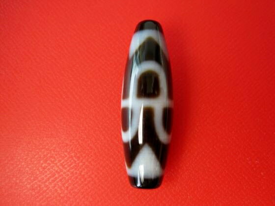 【チベット高級至純天珠】虎牙六辨蓮花天珠38×12mm