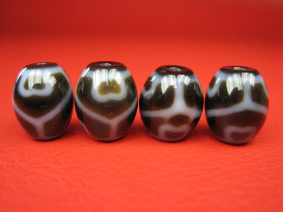 【チベット高級至純天珠】亀甲蓮花天珠15×12mm