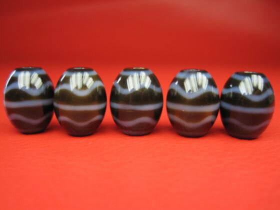 【チベット高級至純天珠】水紋天珠15×12mm