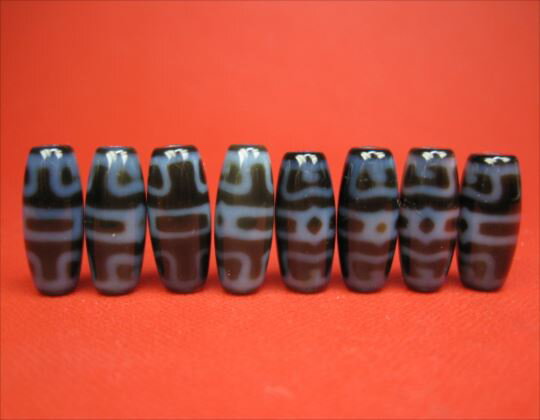 【チベット高級至純天珠】蓮師法帽天珠20×8mm