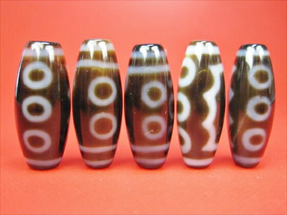 ※訳あり※【チベット高級至純天珠】五眼天珠30×12mm