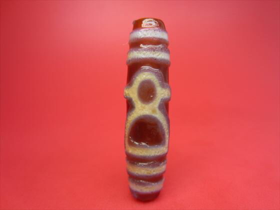 【チベット高級天珠】財神天珠【稀少手彫り彫刻】【一点物】