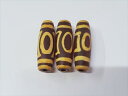 【チベット天珠】雙天地天珠30×10mm【3粒SET】【一点物】