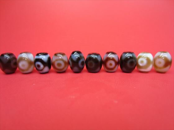 ※訳あり※【チベット高級至純天珠】虎牙三眼天珠12×10mm