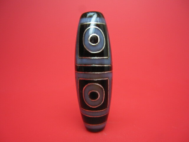 【チベット銀線天珠】四眼天珠ハンドメイド