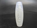 【チベット銀線天珠】金剛杵胎蔵界大日如来天珠 (アーンク)白玉髄40×14mm【一点物】