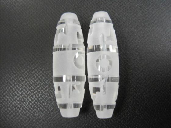 ※訳あり※【チベット水晶天珠】蓮師法器天珠38×12mm