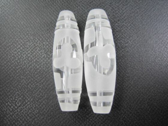 【チベット水晶天珠】菩提天珠36×11.5mm