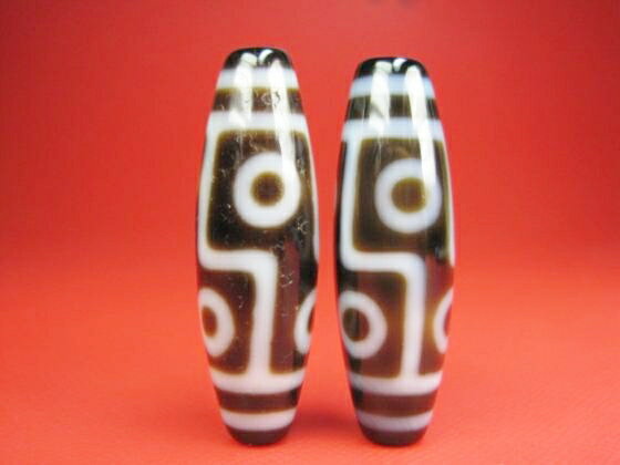 【チベット高級至純天珠】六眼天珠38×12mm