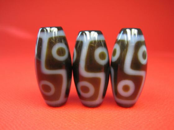 【チベット高級至純天珠】六眼天珠25×12mm