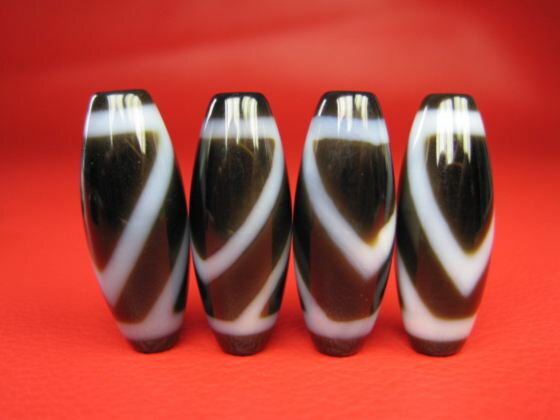 【チベット高級至純天珠】山形天珠30×12mm