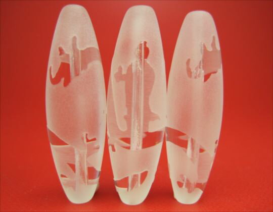 ※訳あり※【チベット水晶天珠】騎龍観音天珠36-38×11mm