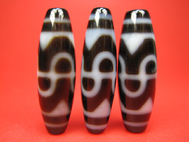 【チベット高級至純天珠】六辨蓮花天珠38×12mm