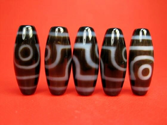 【チベット高級至純天珠】二眼天珠30×12mm