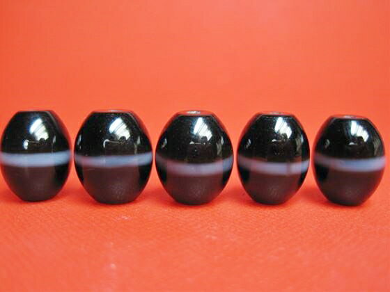 【チベット高級至純天珠】線珠(1本線)15×12±1mm