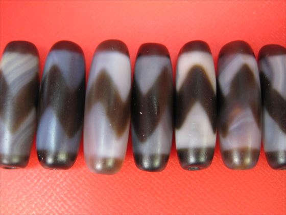 ※訳あり※【チベット高級至純天珠】虎牙天珠30×10mm【2粒SET】