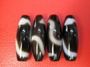 【チベット高級至純天珠】白蛇天珠38-40×12mm