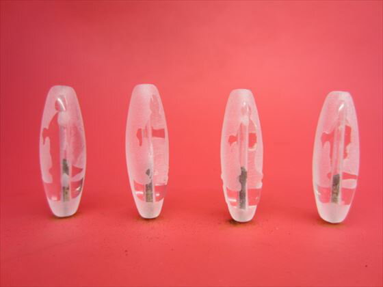 【チベット水晶天珠】雙観音天珠30×10mm