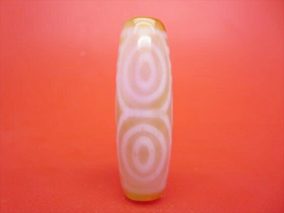 【チベット紅玉髄天珠】龍眼天珠カーネリアン約41×13mm【一点物】