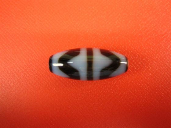 ※訳あり※【チベット高級至純天珠】四線虎牙天珠25×12mm