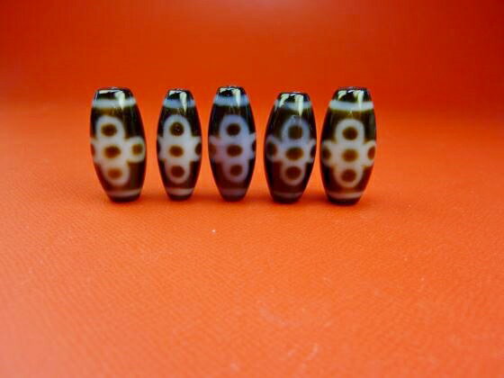 ※訳あり※【チベット高級至純天珠】閃電五眼天珠25×12mm