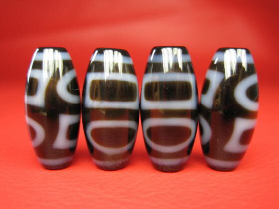 【チベット高級至純天珠】雙天地天珠25×12mm