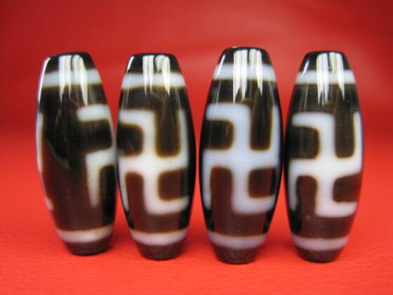 【チベット高級至純天珠】万字天珠30×12mm