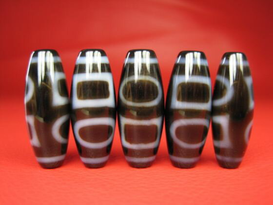 【チベット高級至純天珠】雙天地天珠30×12mm