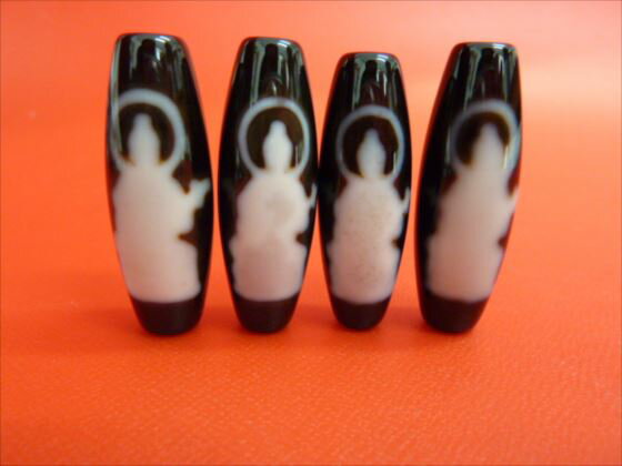 【チベット高級至純天珠】弁財天天珠38×12mm