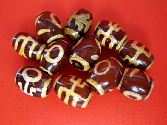 ※訳あり・在庫処分※【チベット天珠】大人天珠15×12mm【4粒SET】