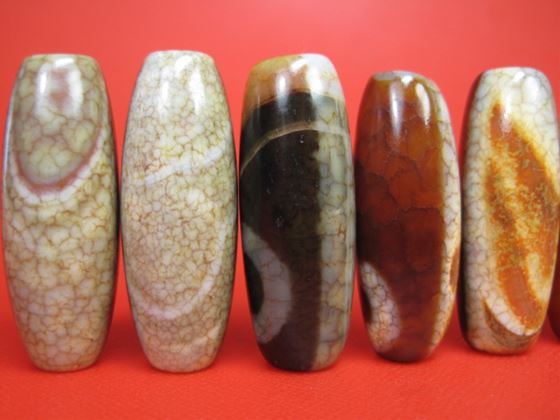 ※訳あり※【チベット龍紋天珠】一眼天珠40×15mm【4粒SET】