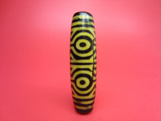 【チベット天珠】金剛虎牙六眼天珠油潤加工【水晶入り】【一点物】