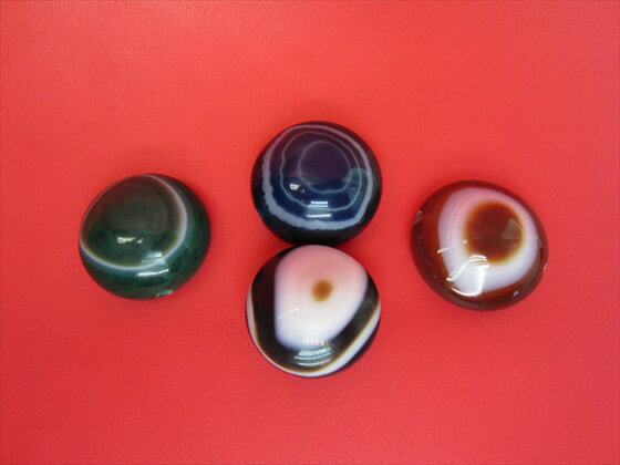 【チベット高級天珠】羊眼板珠・天眼珠【4粒SET】【一点物】