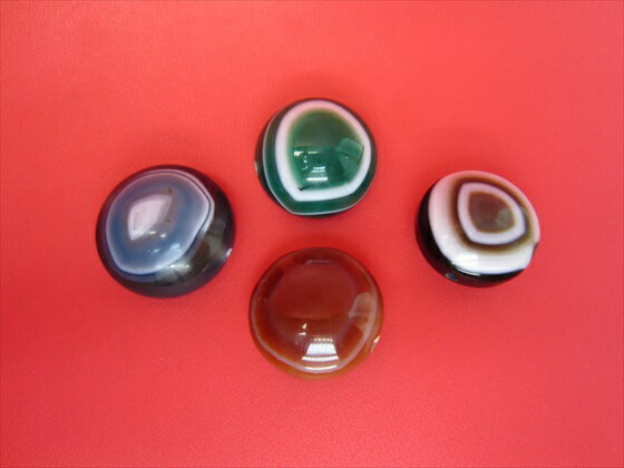 【チベット高級天珠】羊眼板珠・天眼珠【4粒SET】【一点物】