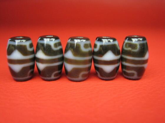 【チベット高級至純天珠】虎牙蓮花天珠14×9±1mm