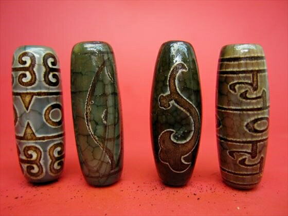 【チベット天珠】バラエティミックス【8粒SET】【一点物】