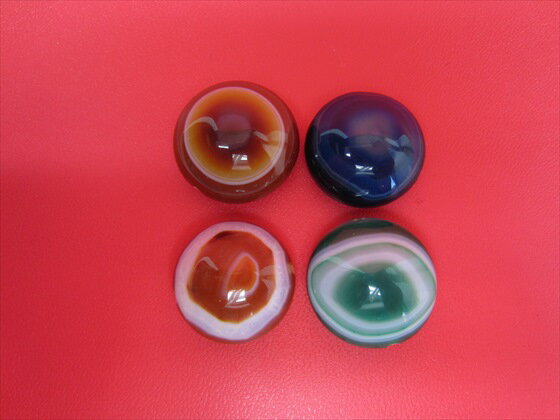 【チベット高級天珠】羊眼板珠・天眼珠【4粒SET】【一点物】