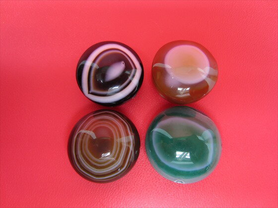 【チベット高級天珠】羊眼板珠・天眼珠【4粒SET】【一点物】