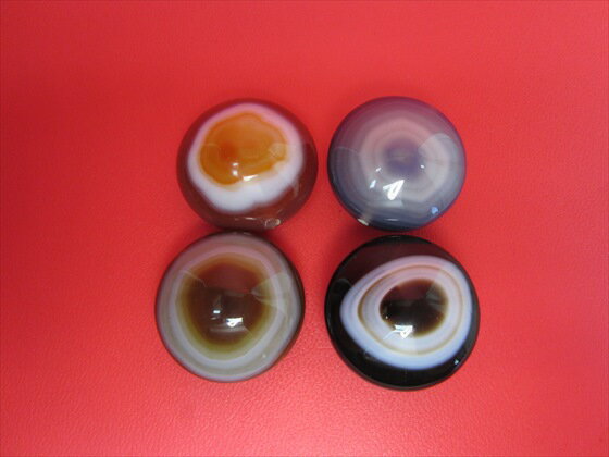 【チベット高級天珠】羊眼板珠・天眼珠【4粒SET】【一点物】