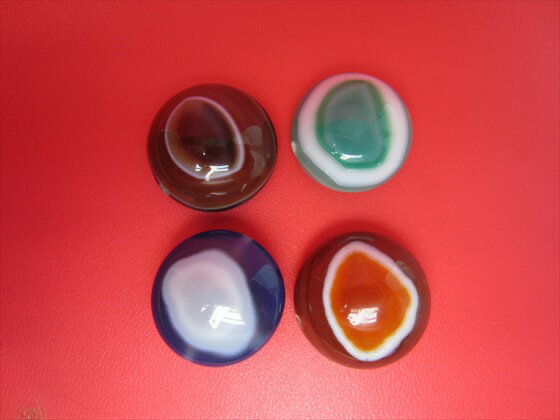 【チベット高級天珠】羊眼板珠・天眼珠【4粒SET】【一点物】