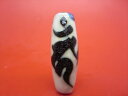 【チベット天珠】如意不動明王天珠(カーン)約38×14mm【鉱物入り】【龍鱗加工】【一点物】