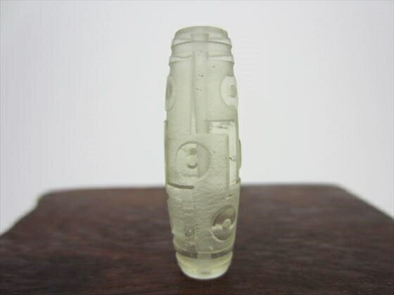 【リビアングラス天珠】九眼天珠4.5g【鑑別済み】【一点物】