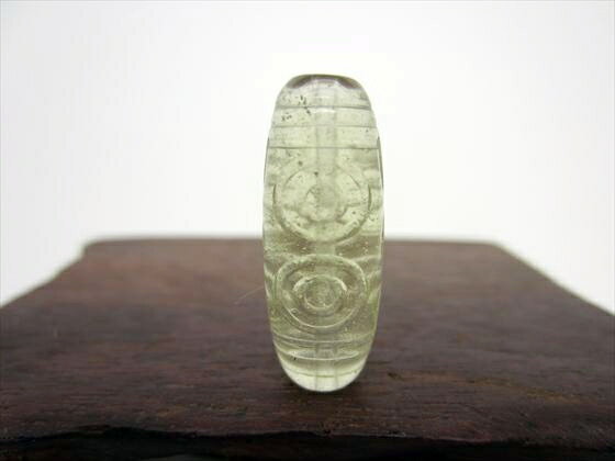 【リビアングラス天珠】五眼天珠3.5g約25.5×10mm【鑑別済み】【一点物】