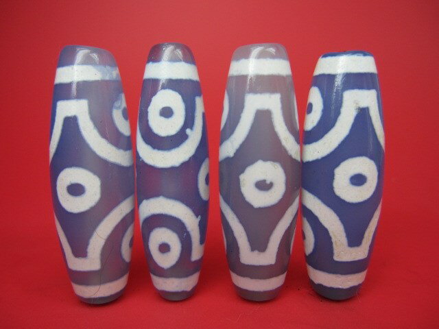  チベット高級天珠 六眼天珠 4粒SET  一点物 