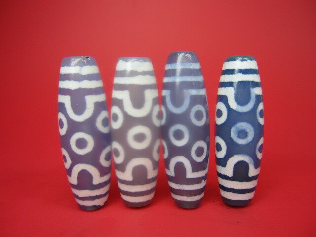 【チベット高級天珠】七眼天珠【4粒SET】【一点物】