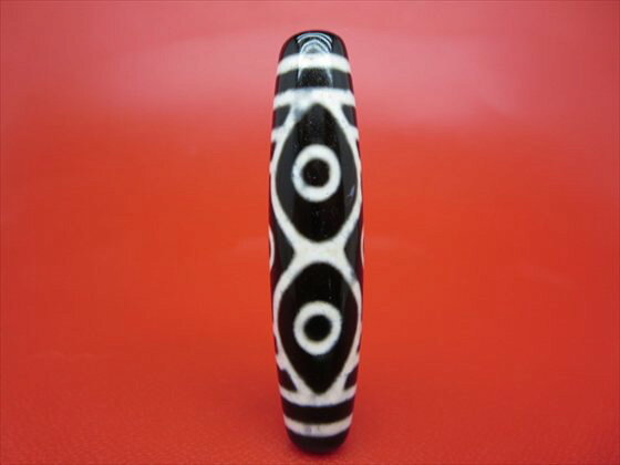 【チベット風化天珠】龍六眼天珠約58×13mm【一点物】