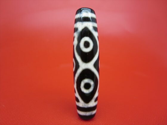 【チベット風化天珠】龍六眼天珠約58×14mm【一点物】